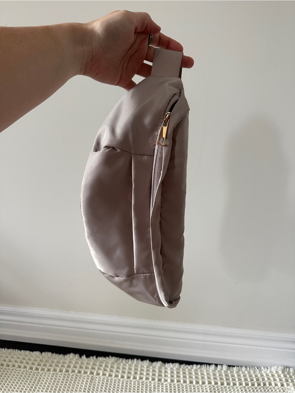 A New Day Taupe Leather Fanny Pack